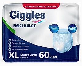 Giggles Yetişkin Emici Külot Ekstra Büyük (XLarge) 60 Adet