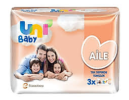 UNİ BABY 3X52 AİLE ISLAK MENDİL