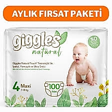 GİGGLES NO:4 BELDEN BAĞLAMALI ÇOCUK BEZİ 100LÜ