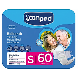 Canped Belbantlı Hasta Bezi Küçük (Small) 60 Adet