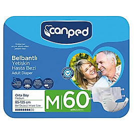 Canped Belbantlı Hasta Bezi Orta (Medium) 60 Adet