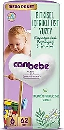 CANBEBE NO 6 BELDEN BAĞLAMALI BEBEK BEZİ 62Lİ