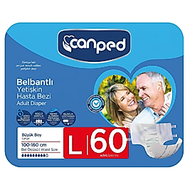 Canped Belbantlı Hasta Bezi Büyük (Large) 60 Adet