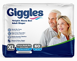 Giggles Belbantlı Hasta Bezi Ekstra Büyük (XLarge) 60 Adet